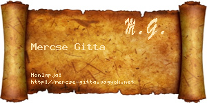 Mercse Gitta névjegykártya